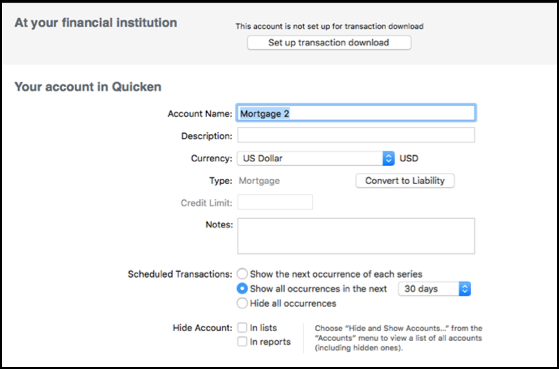 Quicken For Mac Editing A Scheduled Transaction