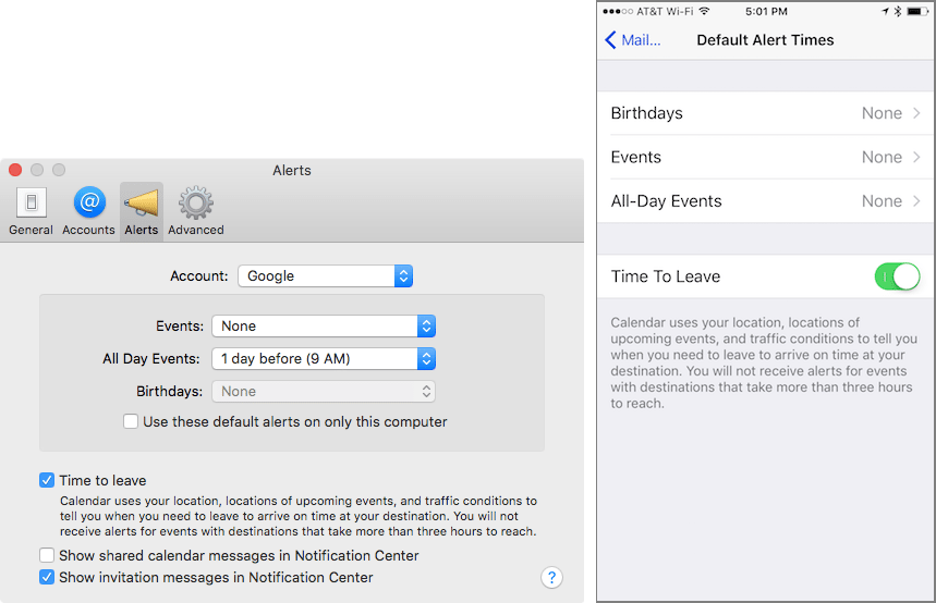 Can I Set Calendar Alerts For Emails Mac